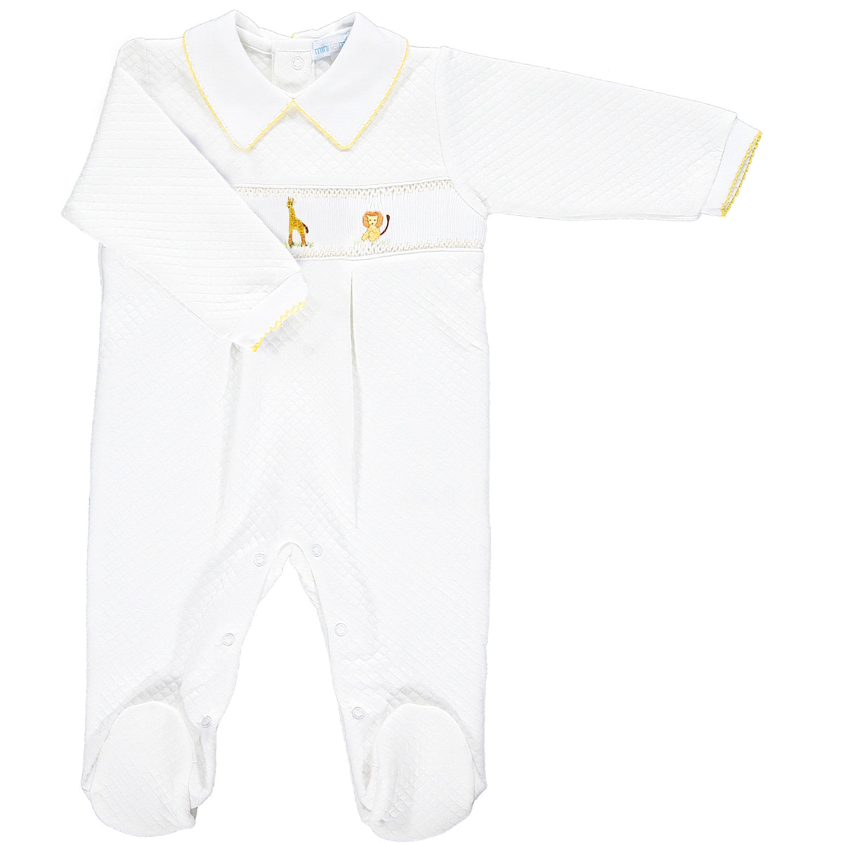 Safari Smocked Footie main image 1