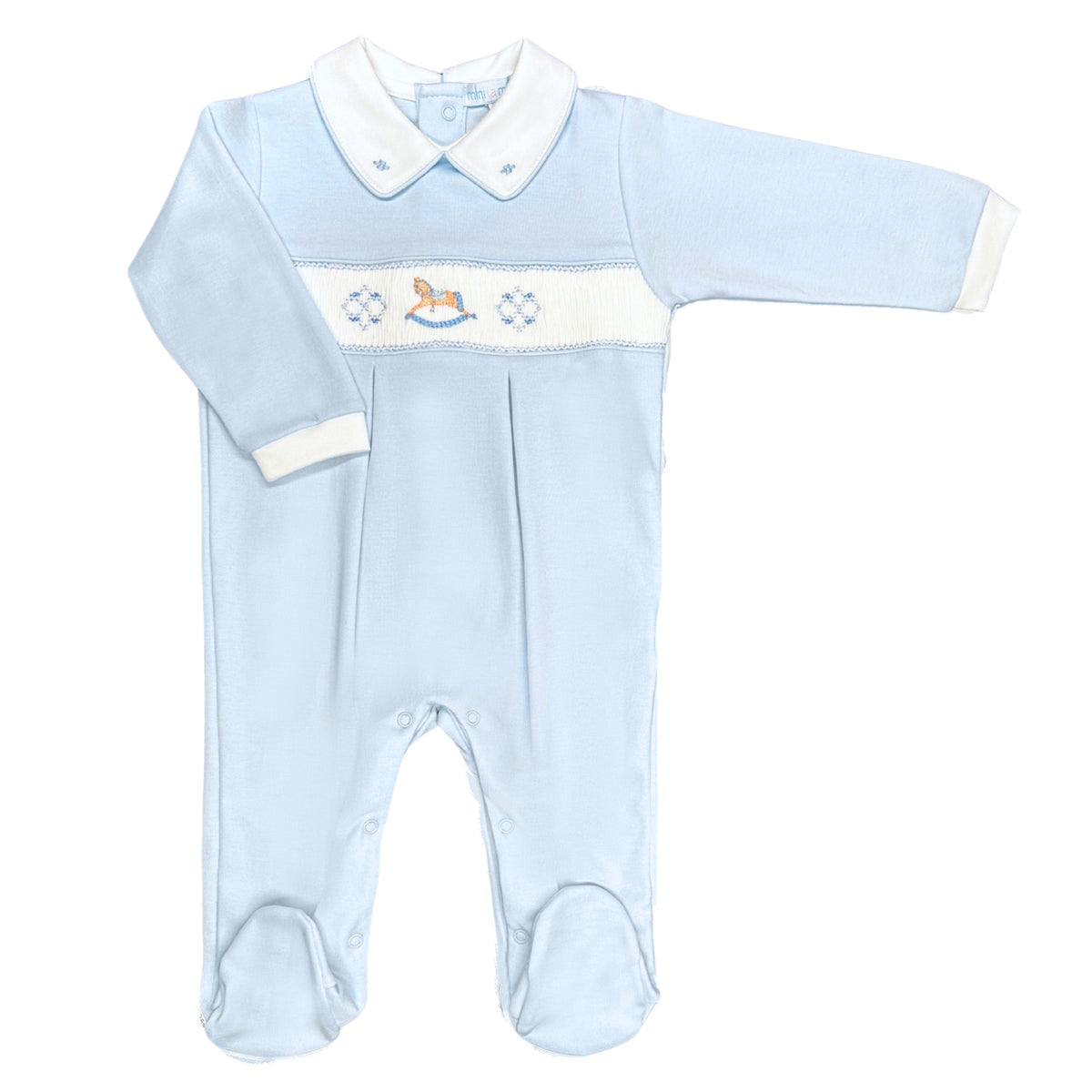 Boys Rocking Horse Smocked Footsie