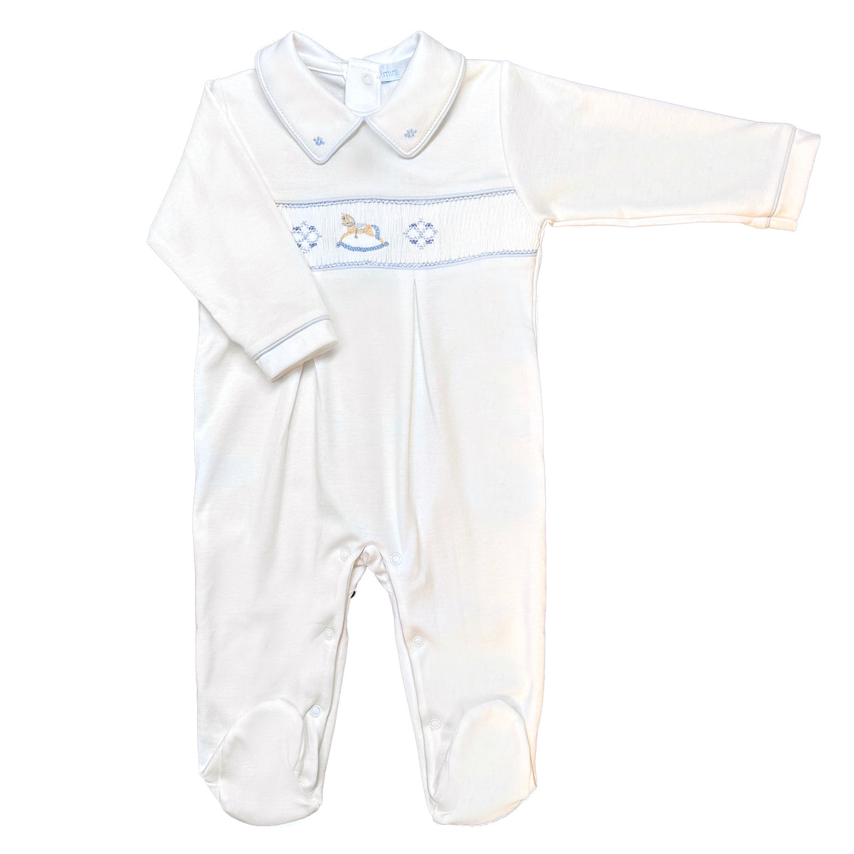 Boys Rocking Horse Smocked Footsie