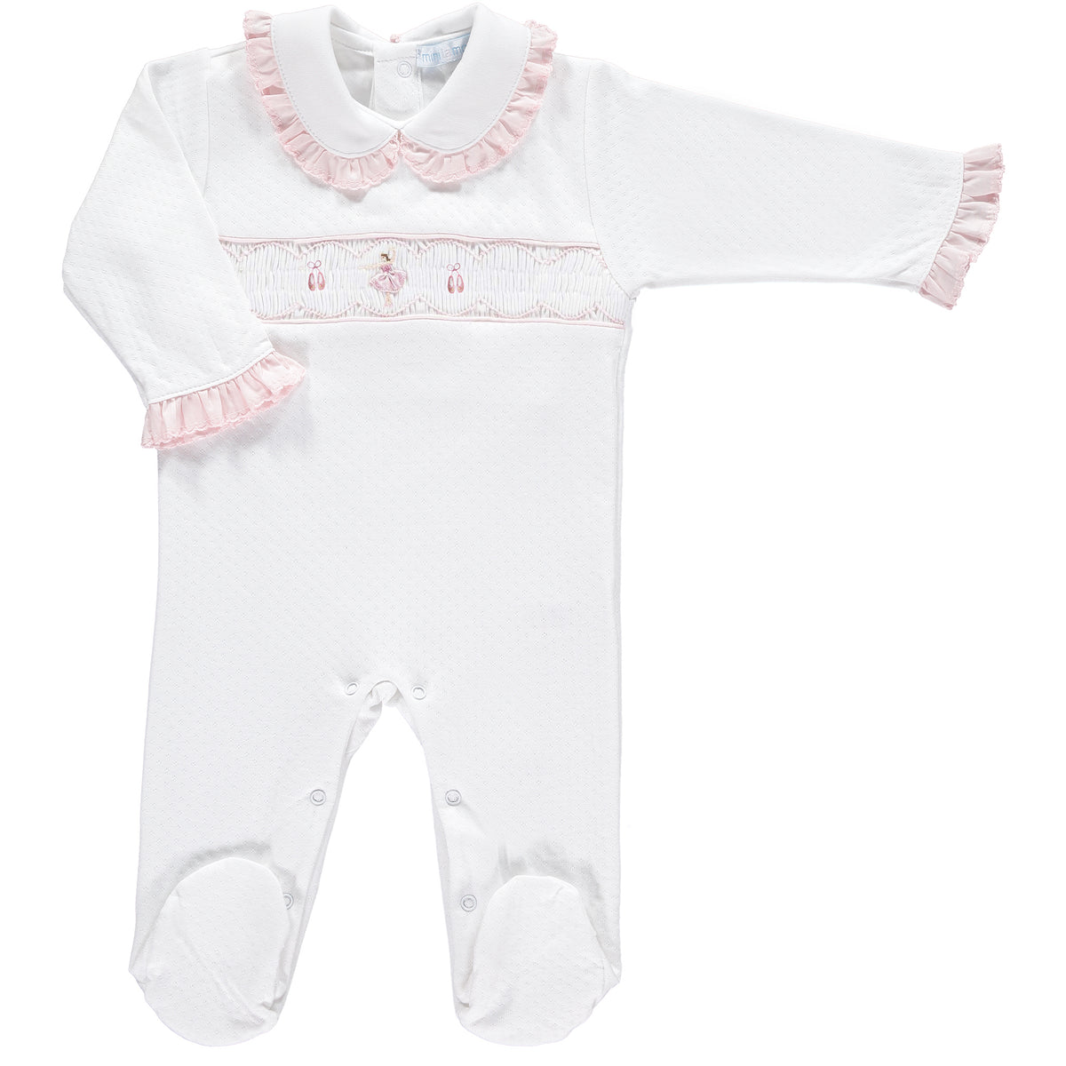 Ballerina Smocked Footsie Jacquard
