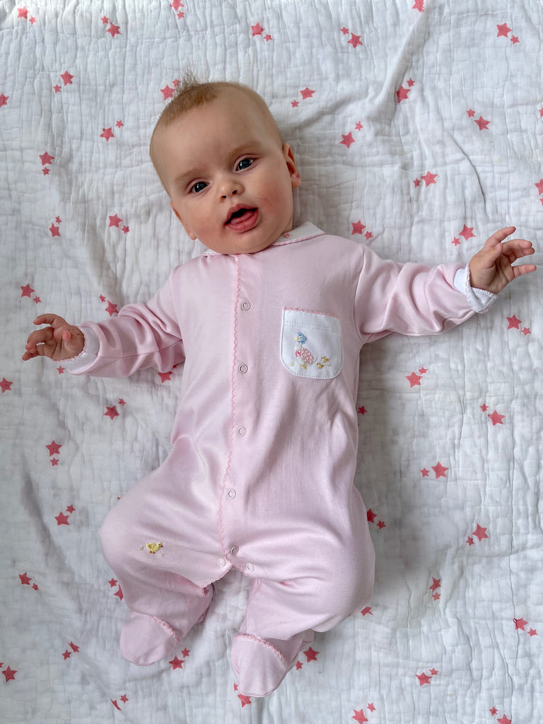 Pink Jemima Puddle Duck Baby Grow