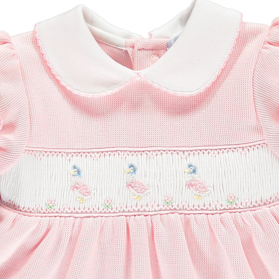 Jemima Puddleduck Smocked Knit Dress