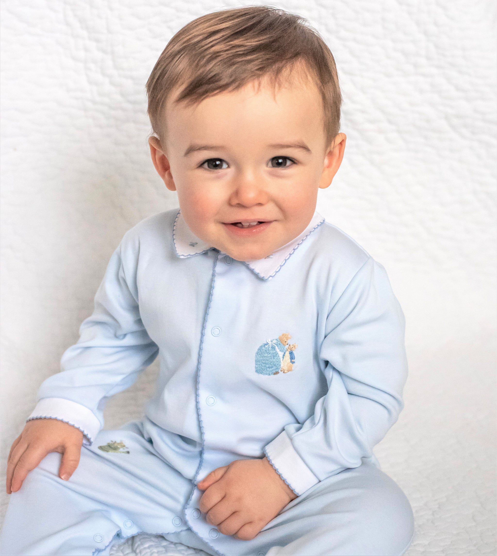 Peter Rabbit Blue Baby Boy Sleepsuit 