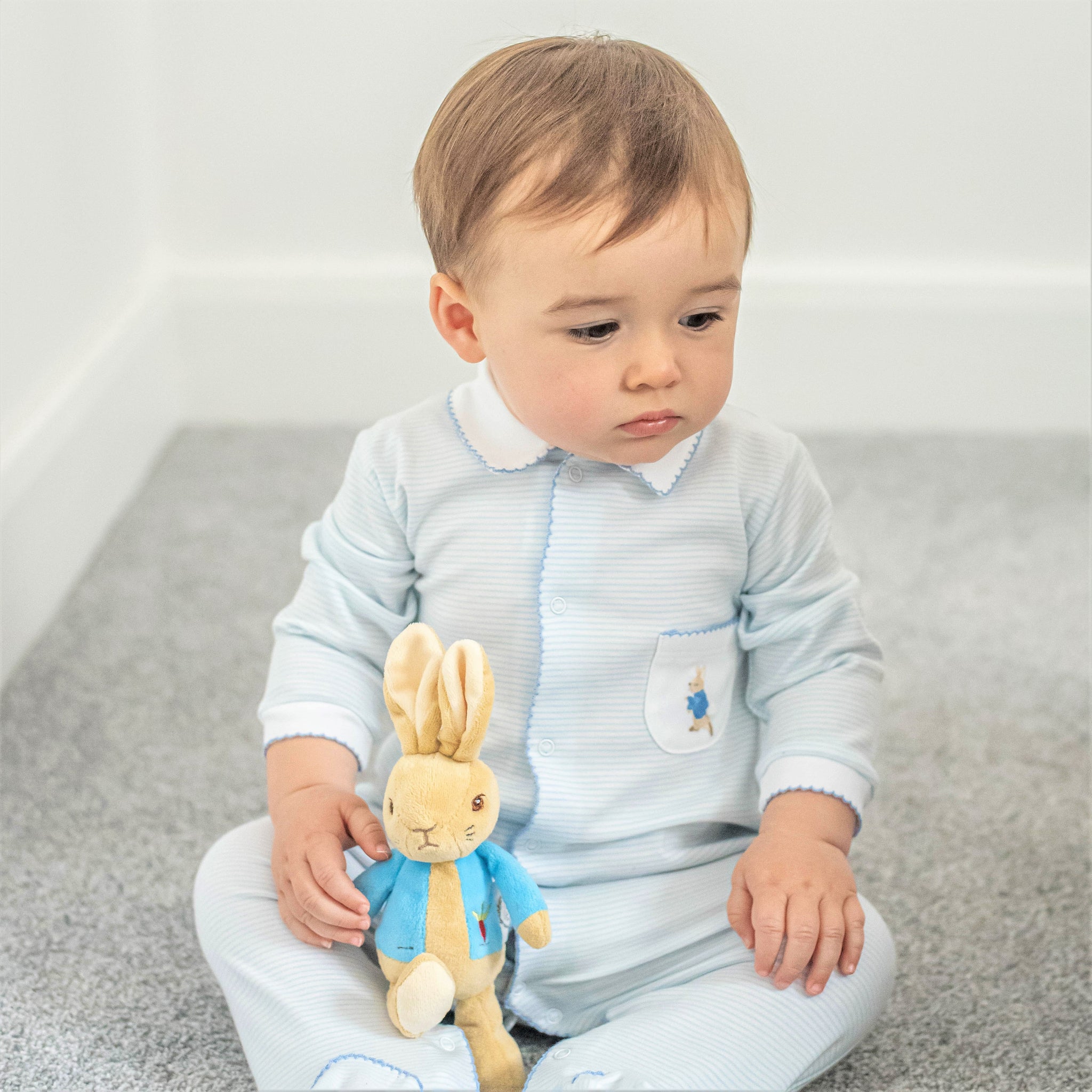 Peter Rabbit Striped Baby Grow 