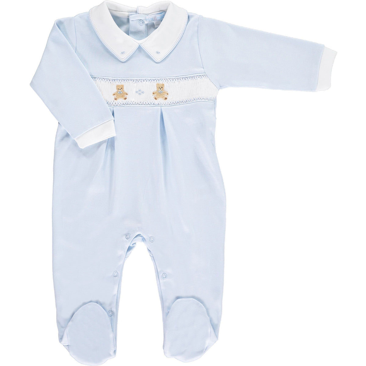 Boys Nursery Bear Smocked Footsie